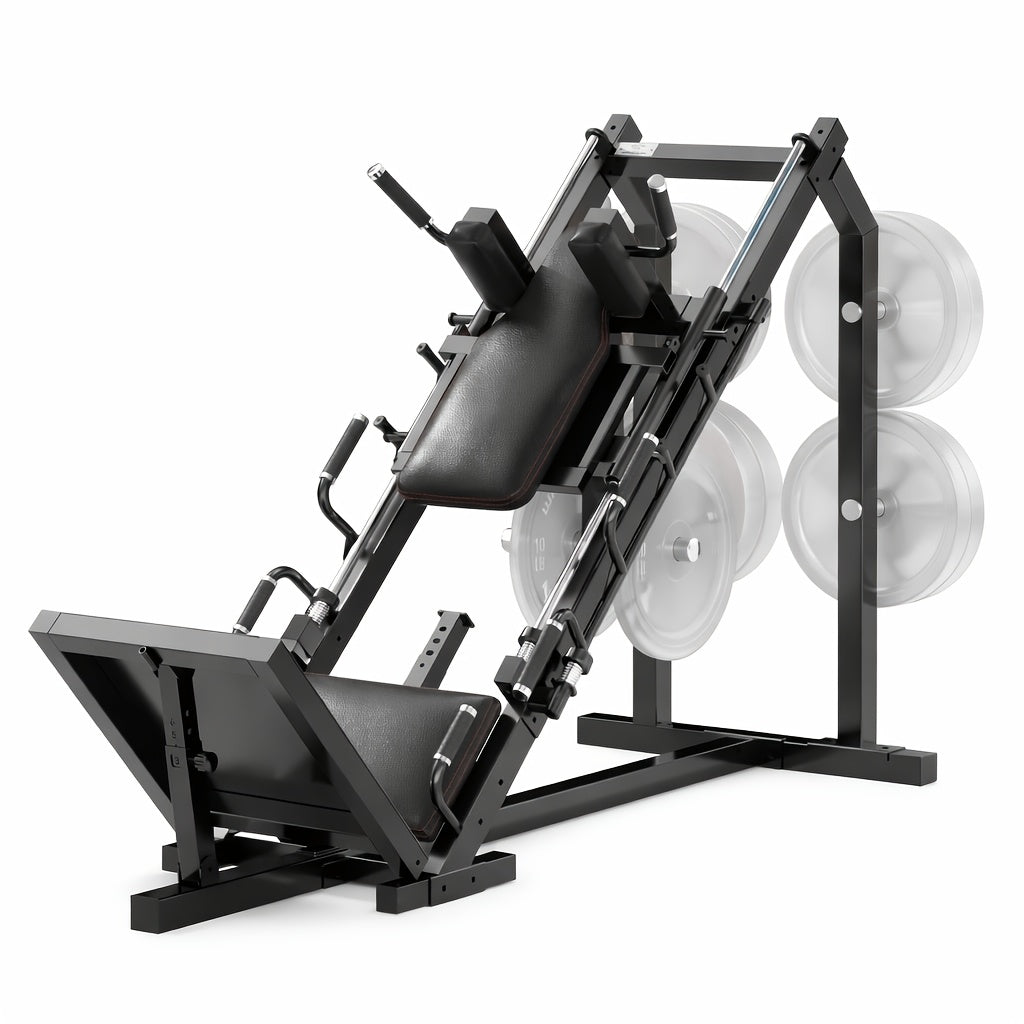 Leg Press Hack Squat Machine Combo, 2-in-1Leg Exercise Machine With Linear Bearing, Special For Lower Body With Weight Storage For Quads, Hamstring