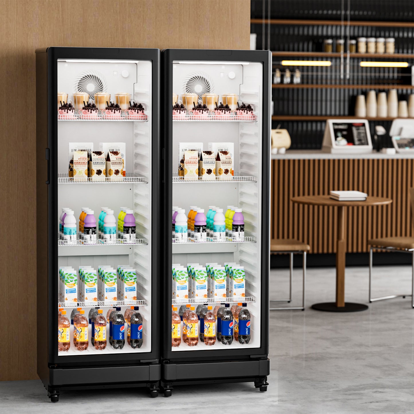 Commercial Merchandiser Refrigerator 5.7/8.1/11.47 CU.FT Glass Door Beverage Fridge