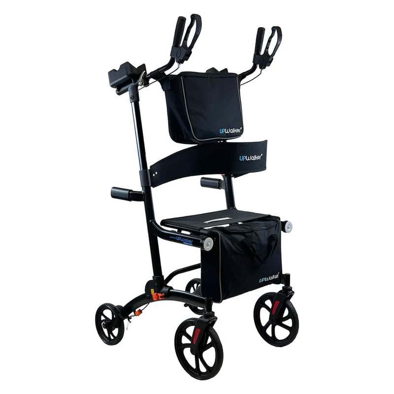 Journey Upright Foldable Walker for Seniors with 10" Front Wheels, and Lights