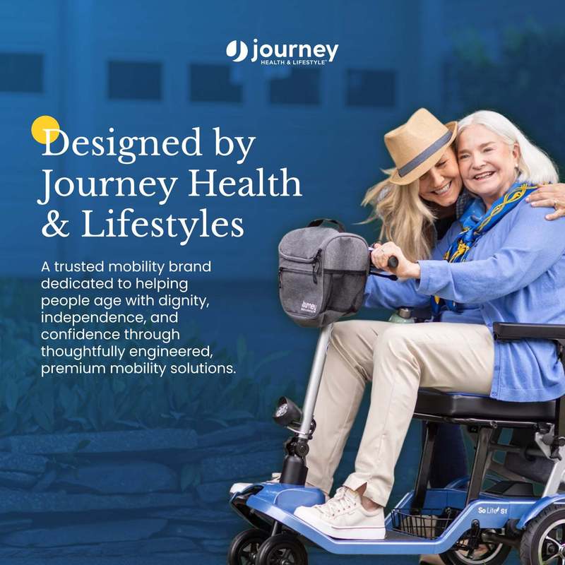 Journey Upright Foldable Walker for Seniors with 10" Front Wheels, and Lights