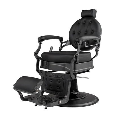 Heavy Industry Barber Shop Vintage Barber Chair, Hairdresser Reclining Salon Chair, Hydraulic Multi-function Barber Shop Beauty Spa Shampoo Hairdressing Equipment with Adjustable Headrest