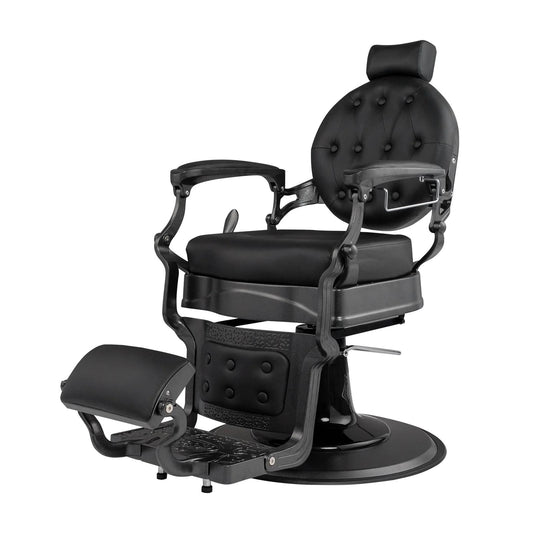 Heavy Industry Barber Shop Vintage Barber Chair, Hairdresser Reclining Salon Chair, Hydraulic Multi-function Barber Shop Beauty Spa Shampoo Hairdressing Equipment with Adjustable Headrest