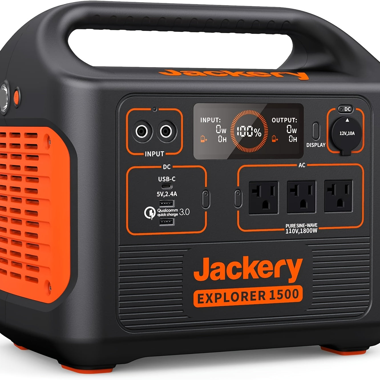 Jackery 1800W 1500Wh Explorer 1500 Power Generator, 1800W Output, Fast Charge, Lightweight Charger, Compact Design, Power Station Portable,Power Bank For Outdoor Camping Hiking Road Trip Cycling CPAP Hurricane Emergency Christmas