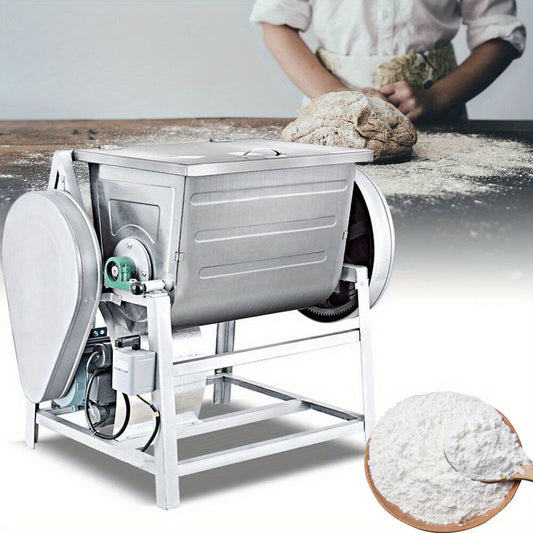 Commercial Grade 110V Electric Mixer - 30 QT/ 33.07LB Capacity for Flour, Meat, And More