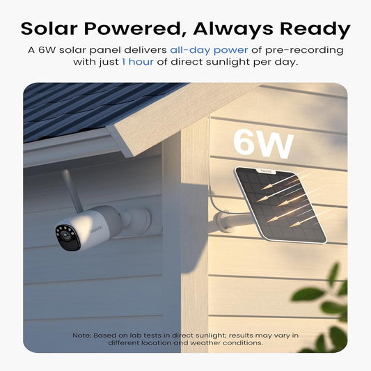 Home Hub with 2X Altas 6W Solar Panel - 2K Solar Camera Outdoor Wireless, Motion - Triggered Pre - Record Cameras for Home Security, 540 Days Battery Life, F1.0 ColorX Night Vision, Wi - Fi 6