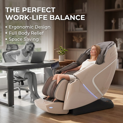 Yitouch 5D Massage Chair, Music Physiotherapy, Yoga Stretch, Zero Gravity Massage Chair, Automatic Calfrest Extension, Calf Kneading-Full Body Relaxation, Massage Chairs Full Body