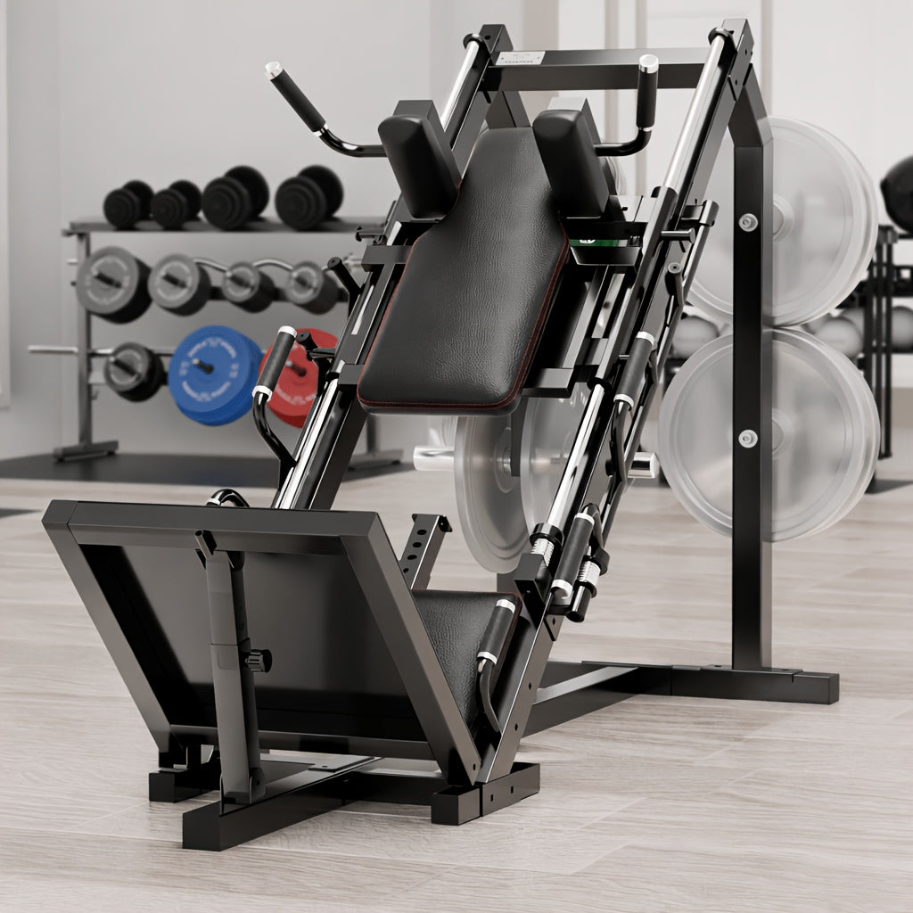 Leg Press Hack Squat Machine Combo, 2-in-1Leg Exercise Machine With Linear Bearing, Special For Lower Body With Weight Storage For Quads, Hamstring