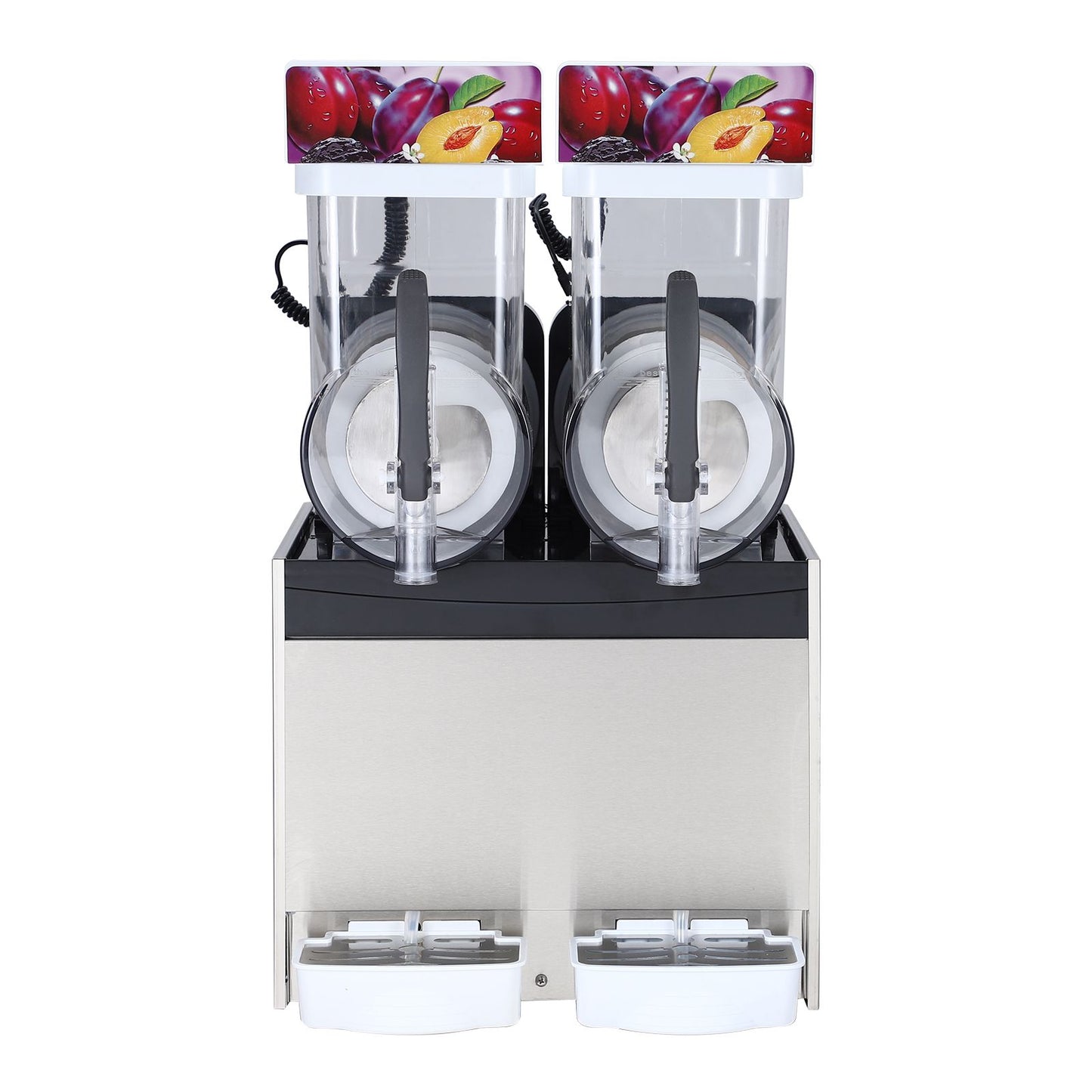 Commercial Slushy Machines with a Capacity of 30 Liters Or 8 Gallons, Featuring 860 Watts of Power, Made of Stainless Steel, Designed for Making Frozen Drinks And Margaritas, Includes a Self-Cleaning Function, Perfect for Cocktails, Restaurants