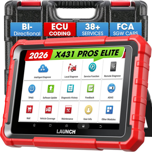 LAUNCH X431 PROS Elite 2025 New Bidirectional Scan Tool, 38+ Services, ECU Coding, All-In-One Full System Diagnostic Scanner, Support CANFD & Doip, FCA Autoauth, V.A.G Guided, 2 Years Free Update, Without Battery