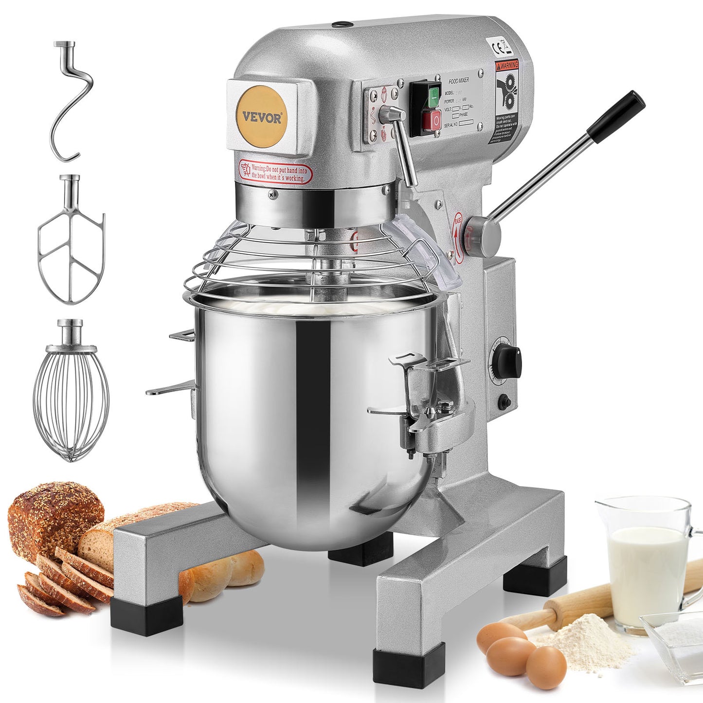 Commercial Food Mixer 10L / 18.7L / 28.5L 3-Speed Stand Dough Mixer 550W / 1100W for Restaurant