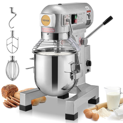 Commercial Food Mixer 10L / 18.7L / 28.5L 3-Speed Stand Dough Mixer 550W / 1100W for Restaurant