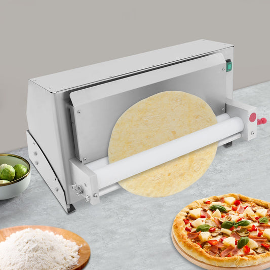 3"-18" Pizza Dough Roller Sheeter Automatic Commercial Pizza Dough Roller Press for Pizzerias, Restaurants, Hotels, Cake Shops, Dessert Shops, Pancake Shops: Electric Pizza Press Shaping Machine, Adjustable Thickness,, Restaurant Equipment