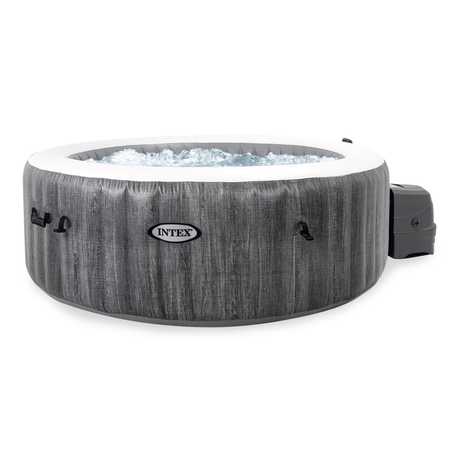 Intex PureSpa Plus 6 Person Portable Inflatable Round Hot Tub Spa with 170 Jets