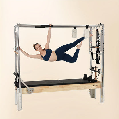 Pilates Equipment for Studios, for Cadillac Pilates Reformer Trapeze Pilates Reformer Machine for Home Gym, Pilates Exercise Equipment with Jump Board, Adjustable Resistance