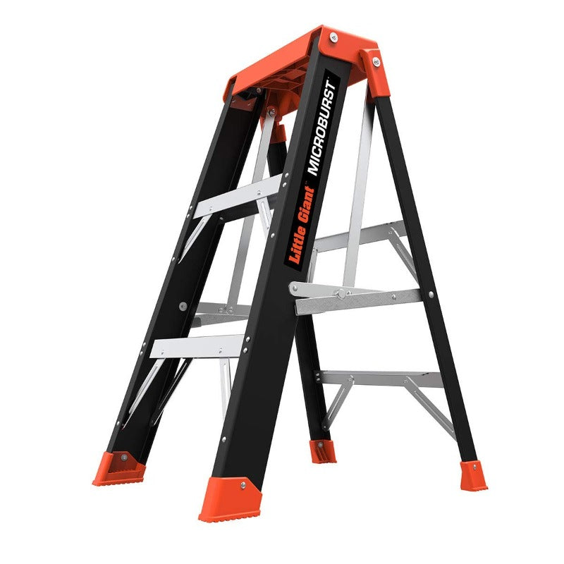 LITTLE GIANT LADDERS MICROBURST 3and#039; STEPLADDER FIBERGLASS 15703-001 - BLACK