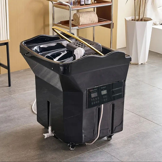 Equipment for Head Spa, Featuring a 360° Cycle Rinse, a Large 15.85gal Water Tank, a Shampoo Basin for Water Therapy, And Light Therapy Along with Fumigation for Hair Relaxation