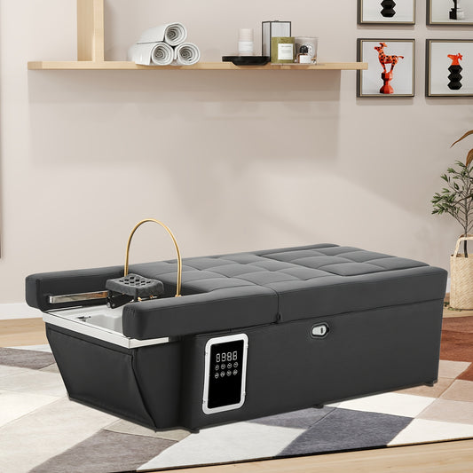 rofessional Spa Massage Bed with Backwash Unit - Heavy-Duty Metal Frame, No Electricity Needed, Portable Salon & Home Spa Equipment for Salon, Spa, Bathroom - Easy-Clean Design for Head, Foot, Back, Leg Massage - Ideal for Salon & Personal Use