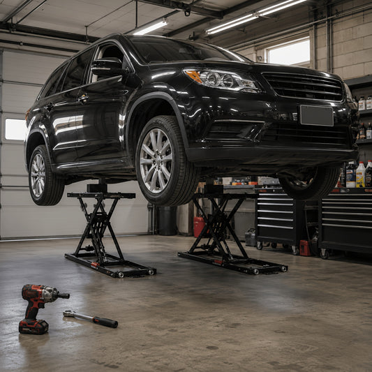 Portable Car Lift, Capable Of Lifting 7000 LBS/5000 LBS Quick Jack With A Maximum Height Of 28", Car Lifts For Home Garage And Shop, Black