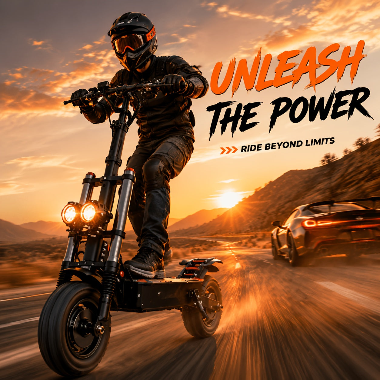 All-Terrain Electric Scooter Front And Rear Dual Drive High-Speed Long-Range Full Hydraulic Shock Absorption Front And Rear Oil Brake with Seat