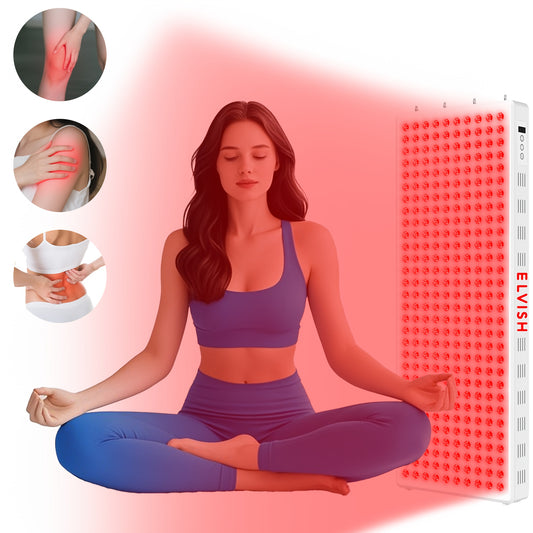 Red Light Therapy Panel, 660 Nm 850 Nm, Built-In Timer, 300 Leds for Sleep Promotion, Body Strengthening, Fatigue Relief And More (White E1500). Suitable for Both Men And Women, Holiday Gift