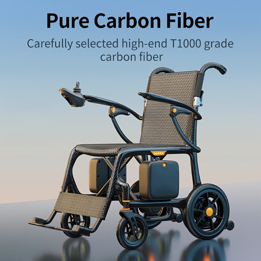 PERFCARE Intelligent Electric Wheelchair Made Of 100% Carbon Fiber Material Lightweight And Portable with A Range Of 25 Miles One-step Folding And Installation-free Design Electric Wheelchair for The Elderly Capable Of Bearing 330.69LB Mother's Day