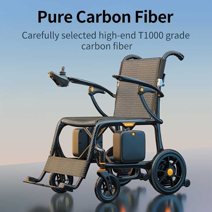 PERFCARE Intelligent Electric Wheelchair Made Of 100% Carbon Fiber Material Lightweight And Portable with A Range Of 25 Miles One-step Folding And Installation-free Design Electric Wheelchair for The Elderly Capable Of Bearing 330.69LB Mother's Day