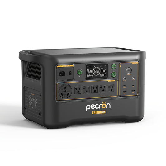 PECRON F3000LFP 3600W/3072Wh Portable Power Station, 13 Versatile Output PD 100W USB-C UPS Function BMS LiFePo4 Battery for Home Emergency, Outdoor Camping, Road Travel, RV, Off-Grid