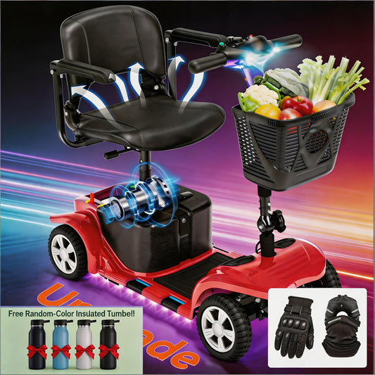 Portable Mobility Scooter with 200W Or 300W Motor Options, 12 Or 15 Mile Driving Range, 24V 12Ah Battery System, 360 Degree Swivel Seat, 4.5 MPH Speed Support, Comfortable Indoor And Outdoor Transportation Design