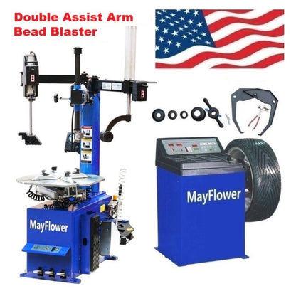 3.0 HP New Double Assist Arms Tire Changer Wheel Changers Machine Combo 988 680 Free Residential delivery and Free Lift Gate