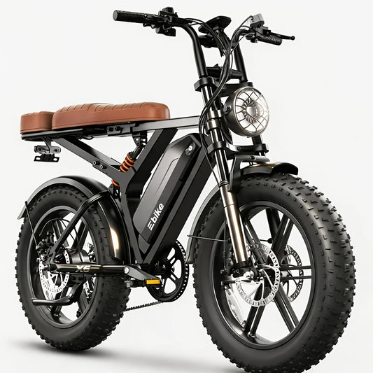 27.9 Miles Per Hour Electric Bicycle, Adult Model, 749 Watt Motor, 48 Volts 15 Ampere-Hour Battery, 20 Inches X 4.0 Inches Wide Tires, Full Suspension All-Terrain Design, As a Gift for Family Members
