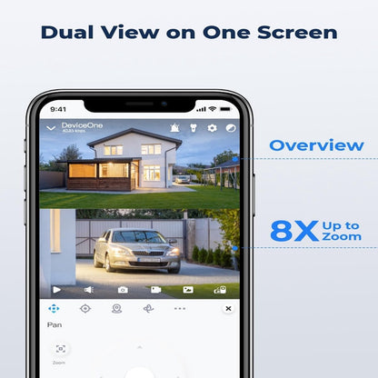 REOLINK Home Hub with 2X TrackMix 6W Solar Panel - 4K Solar Security Cameras Outdoor with Auto Tracking, 360 Pan Tilt, 8X Hybrid Zoom, Color Night Vision, Smart AI Detection, Local Storage