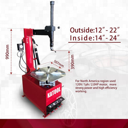 2.0HP Swing Arm Tire Changer Machine Wheel Changer Tire Tools Wheel Changers