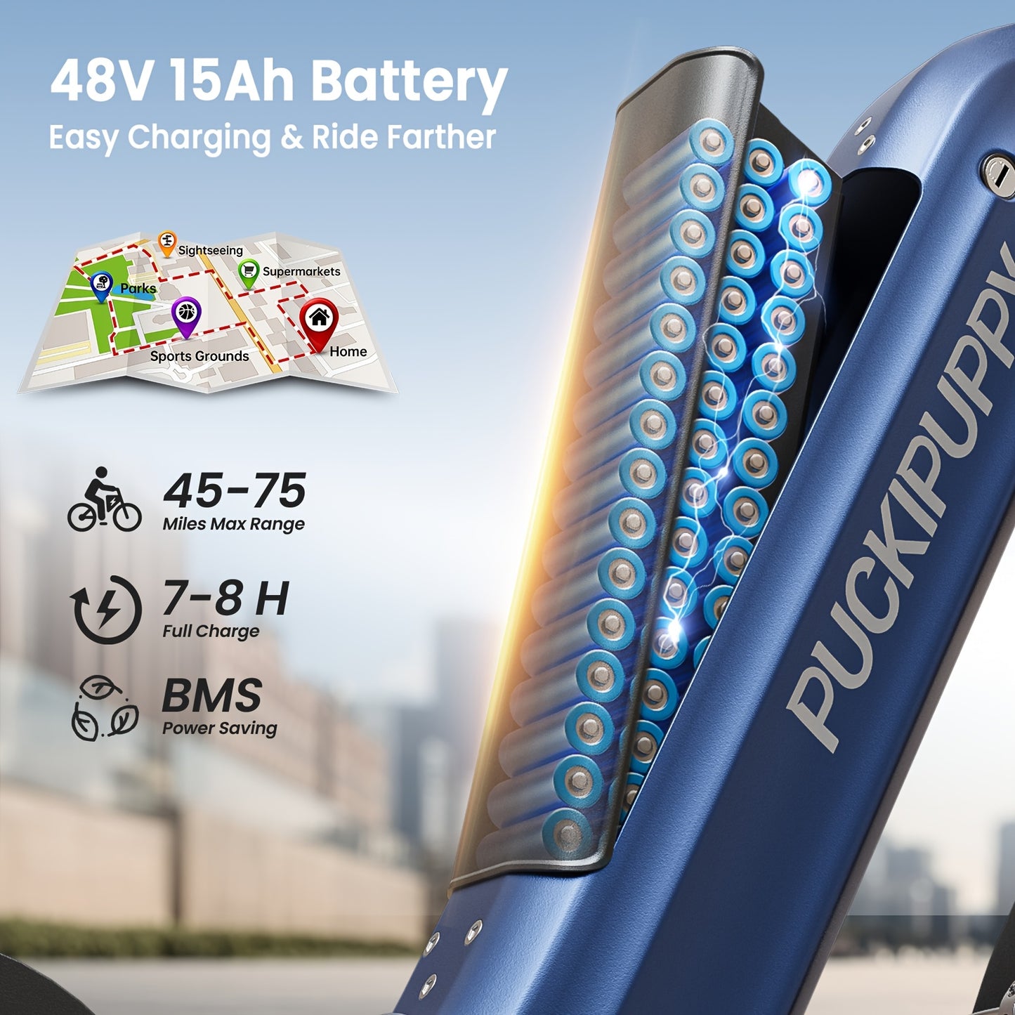 Full Suspension Electric Tricycle for Adults, Rear Mounted High-power Motor, 20" Tire Wide Seat Electric Trike with Reverse, 48V 720Wh Battery 75 Miles 19MPH Cargo Tricycle with Torque Sensor, Large Basket, Turn Signal