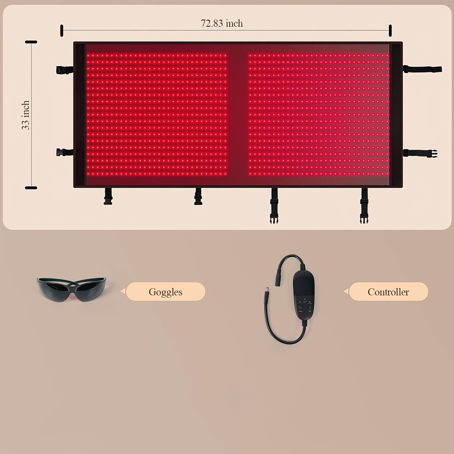 Red Light Blanket for Legs: All-in-One Pain Relief Relax Mat for Full Feet Legs Knee with 660nm 850nm Infrared Light At Home - 1140pcs LEDs
