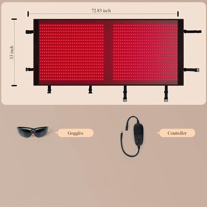 Red Light Blanket for Legs: All-in-One Pain Relief Relax Mat for Full Feet Legs Knee with 660nm 850nm Infrared Light At Home - 1140pcs LEDs