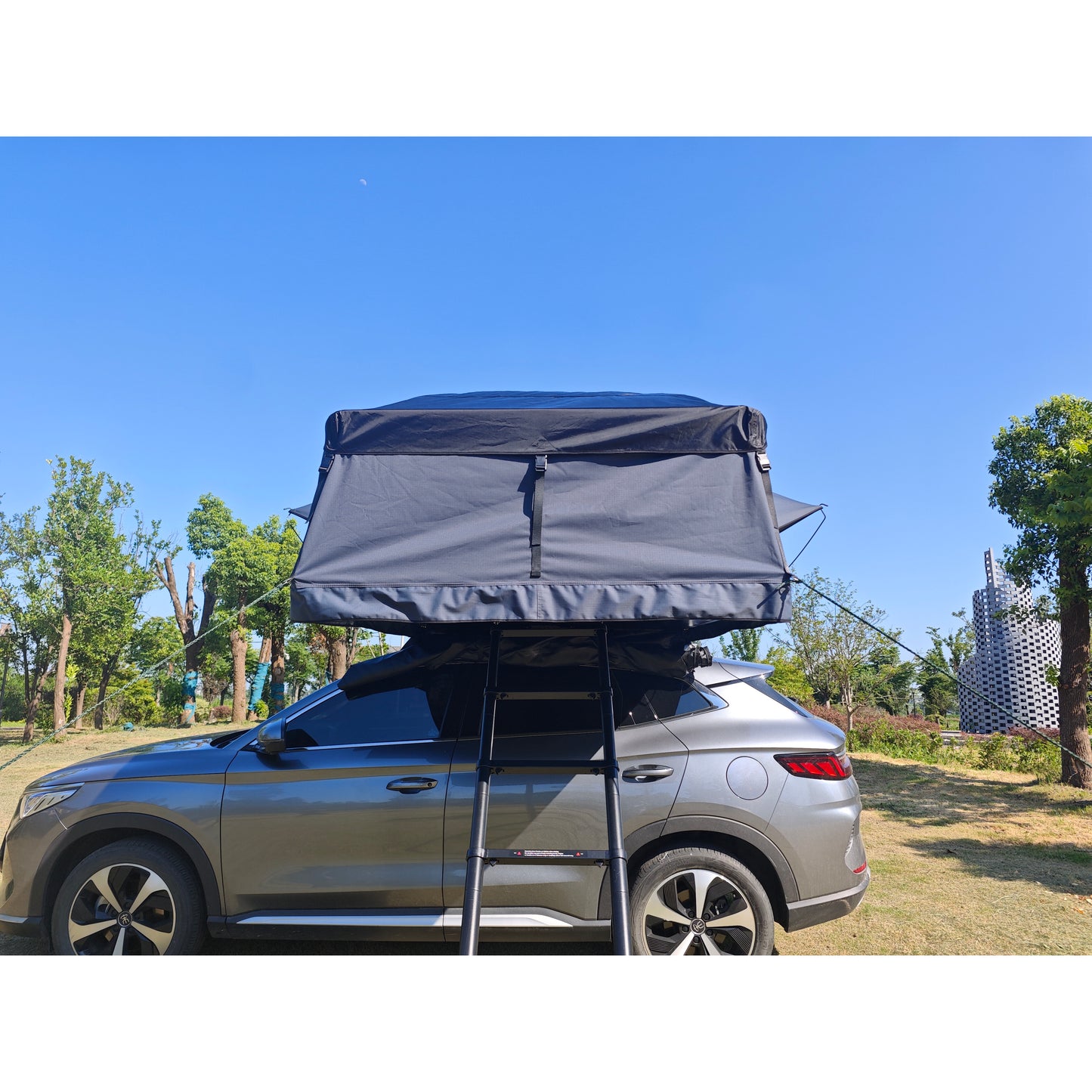 RTT Roof Top Tent for Truck Camping or Overlanding - Softshell Side Open Design with Telescopic Ladder for Easy Access - Waterproof