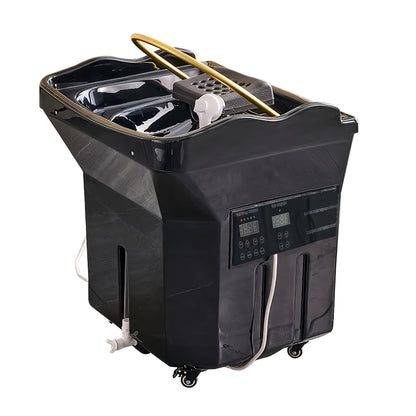 Equipment for Head Spa, Featuring a 360° Cycle Rinse, a Large 15.85gal Water Tank, a Shampoo Basin for Water Therapy, And Light Therapy Along with Fumigation for Hair Relaxation