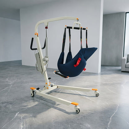 Portable Full Body Transfer Lift, Q2 Electric Folding Lift with Sling, Home Care Elderly Floor Lift Assist, Easy Disassemble, 440LBS Weight Bearing