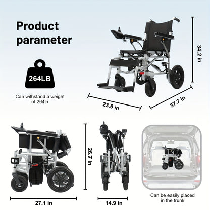 A Comfortable And Safe New Experience, A Portable Electric Wheelchair for Easy Travel, A 25-mile Long Distance, An All-terrain Electric Wheelchair, High Mobility, Free Travel And Control