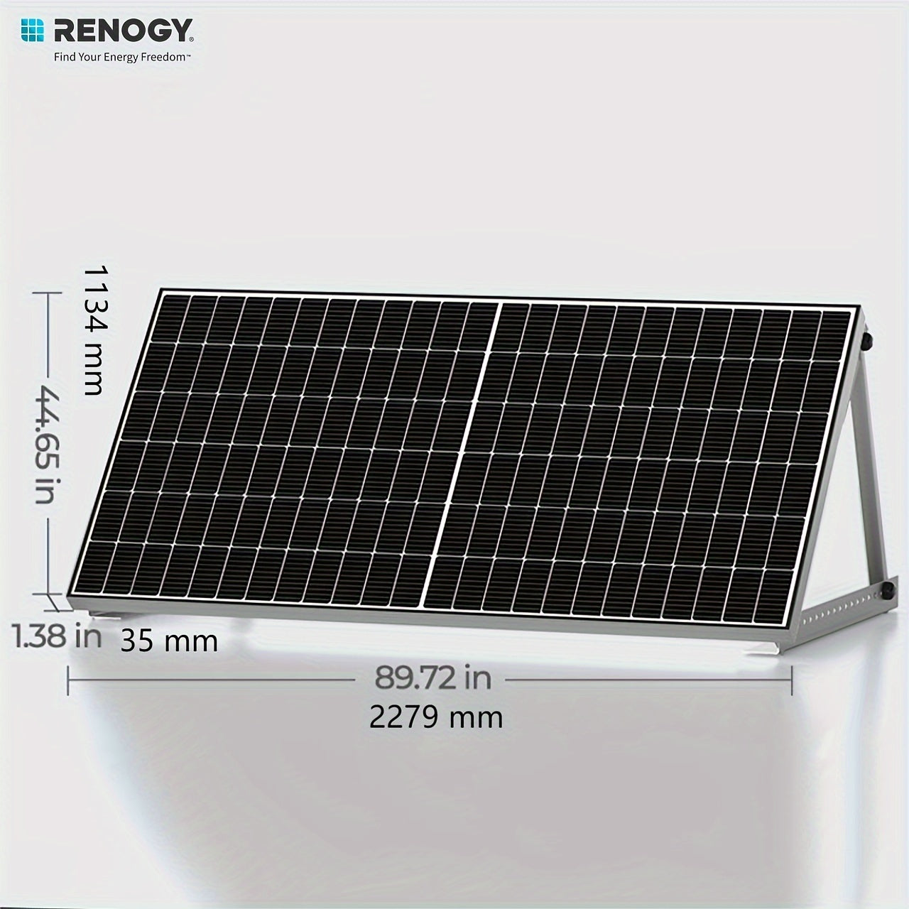 Renogy 2pcs Bifacial 550 Watt Monocrystalline Solar Panel
