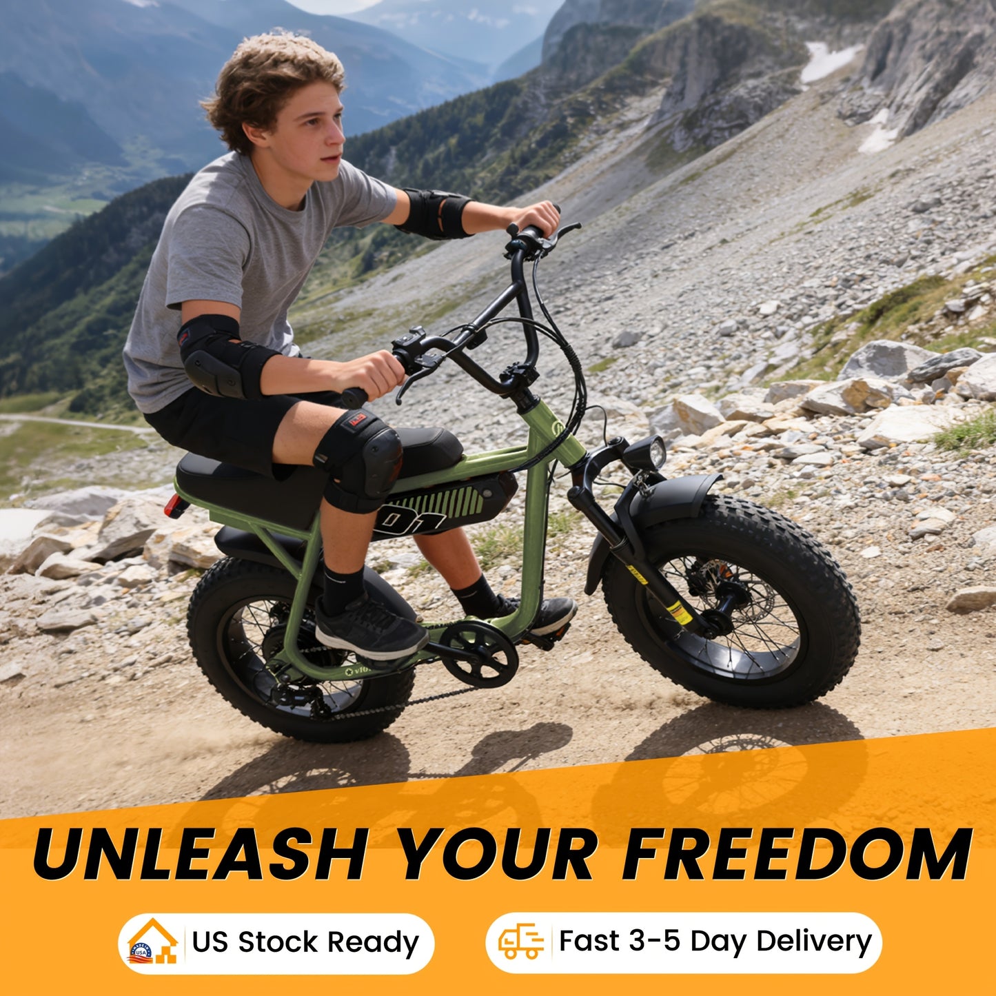 2 Pack ESKUTE's Latest 2026 Electric Bicycle Model for Adults/Teens - Removable Battery Electric Bike, 16" ×4" Tire, 749W Peak Motor, 48V 13Ah Removable Battery, 7-Speed, The Best Choice for Gifts, Includes Free Phone Bag and Combination Lock