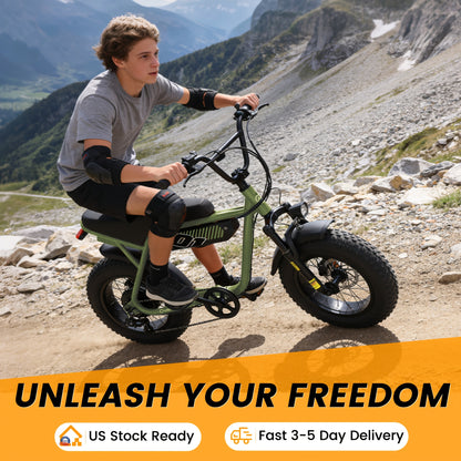 2 Pack ESKUTE's Latest 2026 Electric Bicycle Model for Adults/Teens - Removable Battery Electric Bike, 16" ×4" Tire, 749W Peak Motor, 48V 13Ah Removable Battery, 7-Speed, The Best Choice for Gifts, Includes Free Phone Bag and Combination Lock