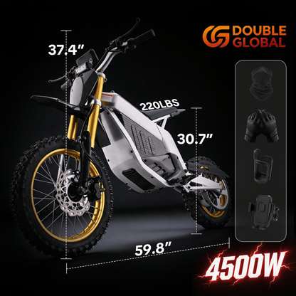 Electric Motorcycle 4500W High Power Motor, 48V 30Ah Long Range Battery, Up to 50 Miles Range, Aluminum Alloy Frame, Fast Electric Scooter for Adults, Durable Off-Road Commuter E-Bike, High Speed Performance, LED Display,