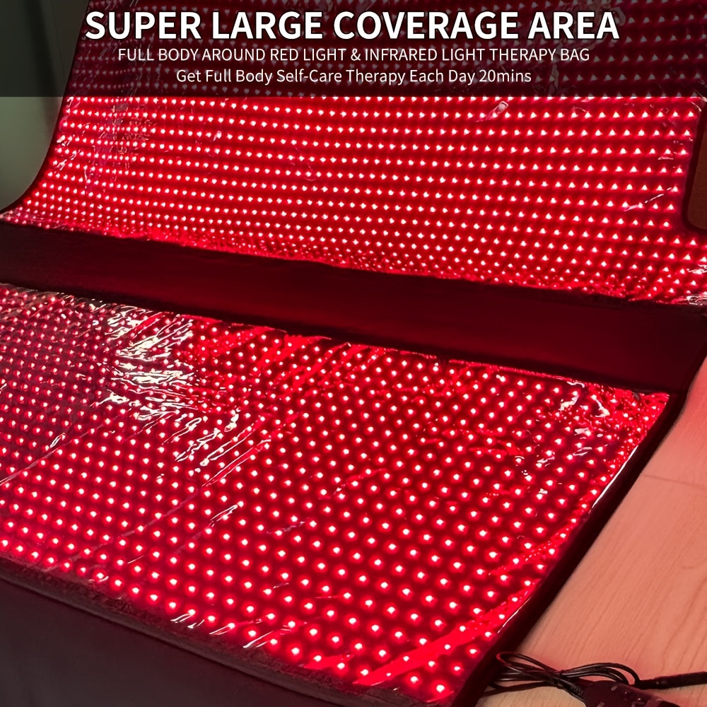 FDA cleared Large Red Light Blanket 2520 LEDs Infrared Red Light Sleep Bag for Full Body, Resolve, Relieve Joint or Back, Red Light mat 660 & 850nm Wavelengths, 71in X 32in local warehouse