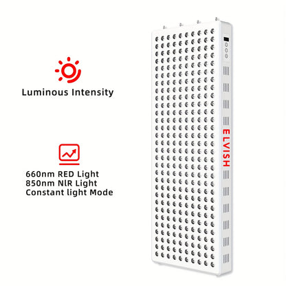 Red Light Therapy Panel, 660 Nm 850 Nm, Built-In Timer, 300 Leds for Sleep Promotion, Body Strengthening, Fatigue Relief And More (White E1500). Suitable for Both Men And Women, Holiday Gift