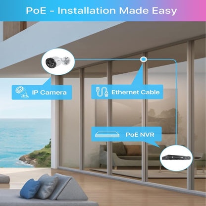 ZOSI 5MP 8CH PoE Security Camera System with Audio, H. 265 5MP 8 Channel NVR with 2TB HDD, 8pcs Weatherproof PoE IP Cameras Outdoor Indoor, Human Detection, 100ft Night Vision, for Home 24 - 7 Recording