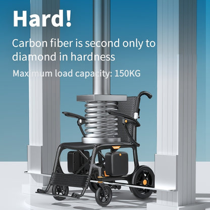 PERFCARE Intelligent Electric Wheelchair Made Of 100% Carbon Fiber Material Lightweight And Portable with A Range Of 25 Miles One-step Folding And Installation-free Design Electric Wheelchair for The Elderly Capable Of Bearing 330.69LB Mother's Day