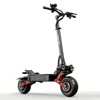 Adult Electric Scooter, High Frequency Brushless Motor, 60V33AH Battery, Maximum Range of 60 Miles, Full Suspension Hydraulic Disc Brakes, Commuter Electric Scooter, 11-Inch Road Tires, with Steering Damper, Foldable