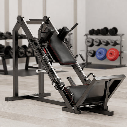 Leg Press Hack Squat Machine Combo, 2-in-1Leg Exercise Machine With Linear Bearing, Special For Lower Body With Weight Storage For Quads, Hamstring