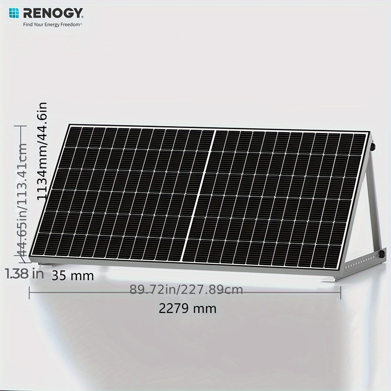 Renogy 2pcs Bifacial 550 Watt Monocrystalline Solar Panel